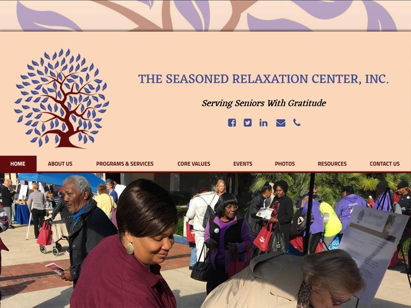 Screen capture of The Seasoned Relaxation Center, Inc's website