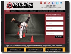 Screen capture of 's website