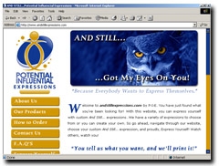 Screen capture of 's website
